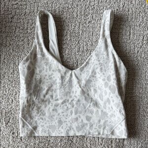 Lululemon Align Women's White Leopard/cheetah Print crop